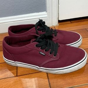 Vans Mens Burgundy Shoes